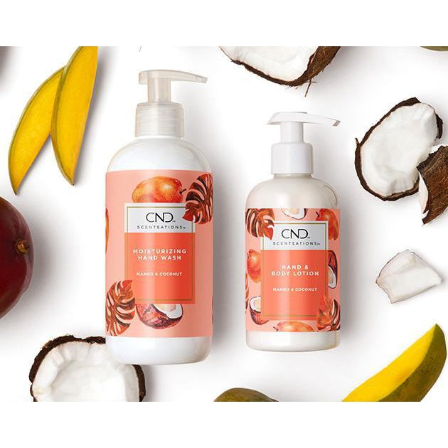 CND Scentsations Mango & Coconut Scented Hand Wash 13.2 fl oz - Moisturizing & Refreshing Liquid Soap for Bathroom, Kitchen & Office Use