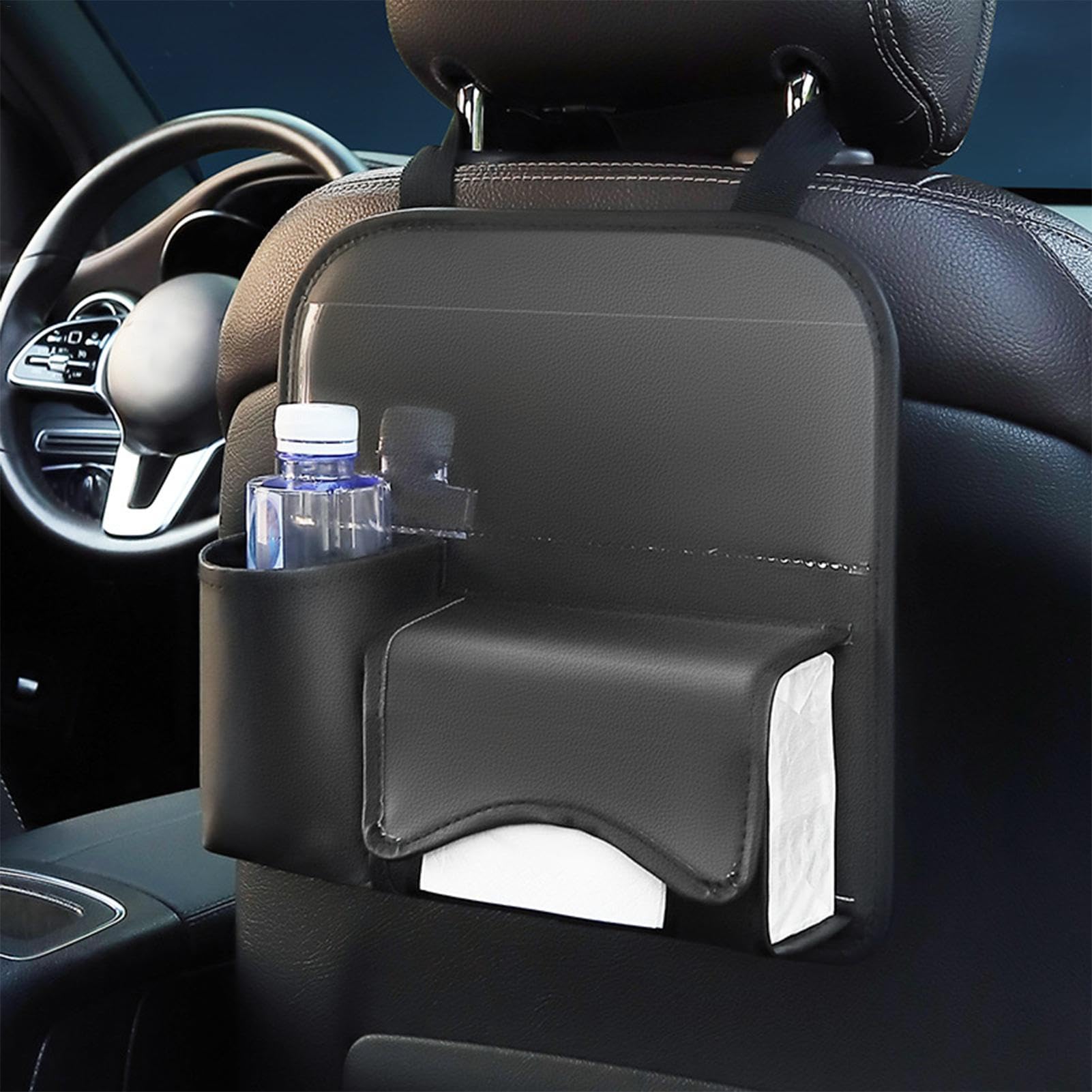 Car Seat Back Organizer - Large Capacity Car Storage Organizer with Multiple Pockets for Snacks & Toys | Perfect for Road Trips, Family Travel & Daily Commute