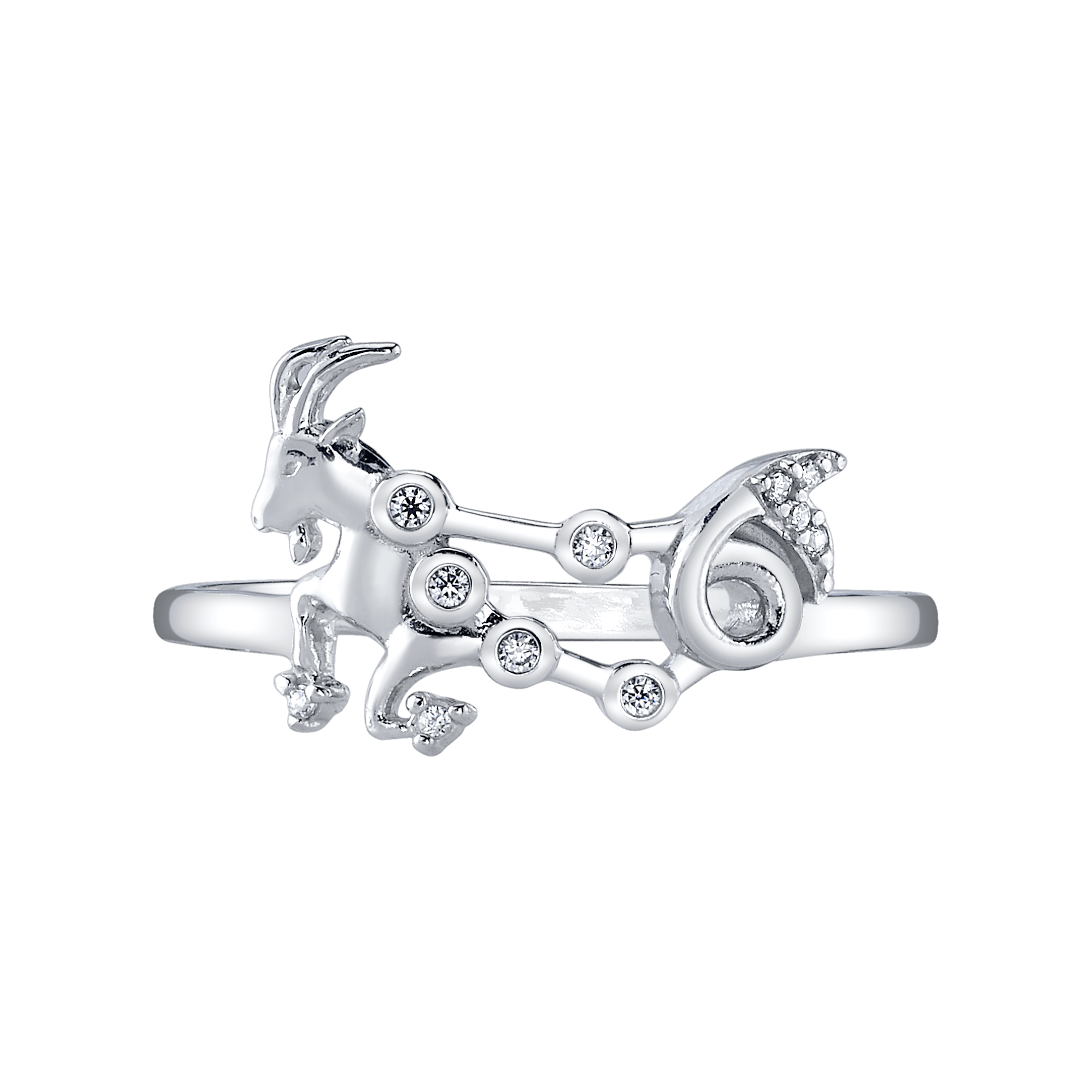 Capricorn Zodiac Sign Ring - Sterling Silver Goat Collector's Jewelry for Men & Women | Perfect for Birthday Gifts, Astrology Lovers & Zodiac Fashion Accessories