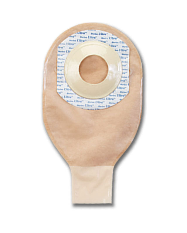 Marlen Ultra Extra 1-Piece Drainable Ostomy Pouch with Snap Lok Closure & SkinShield Barrier - No Filter, Transparent Convex (70mm/2.75