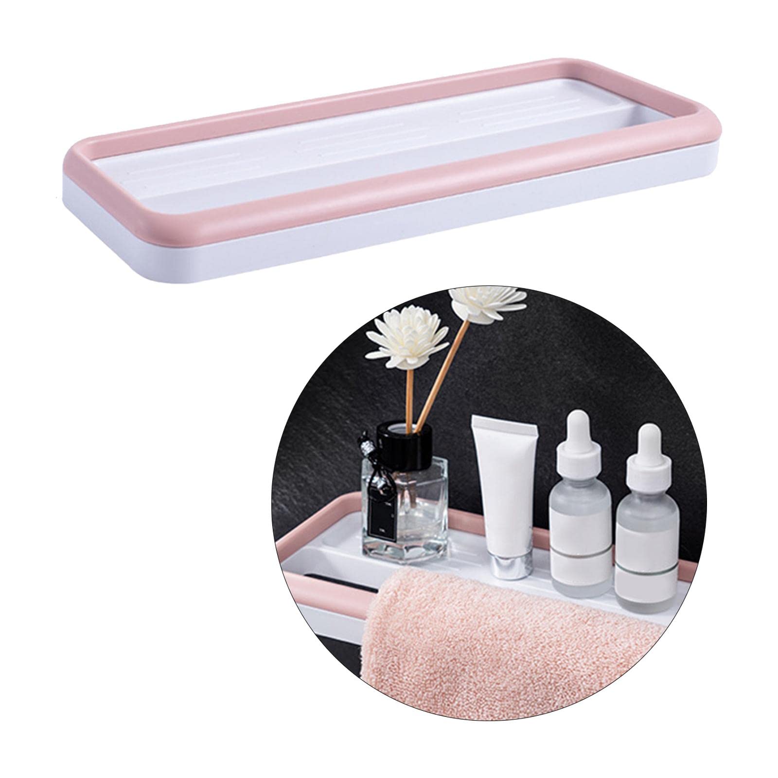 Premium BNF Bathroom Towel Rack with Shelf - Space Saving Organizer Stand for Towels, Robes & Decor - Modern Towel Bar for Bathroom, Balcony, Kitchen - Elegant Pink Finish - Perfect for Small Spaces & Home Organization