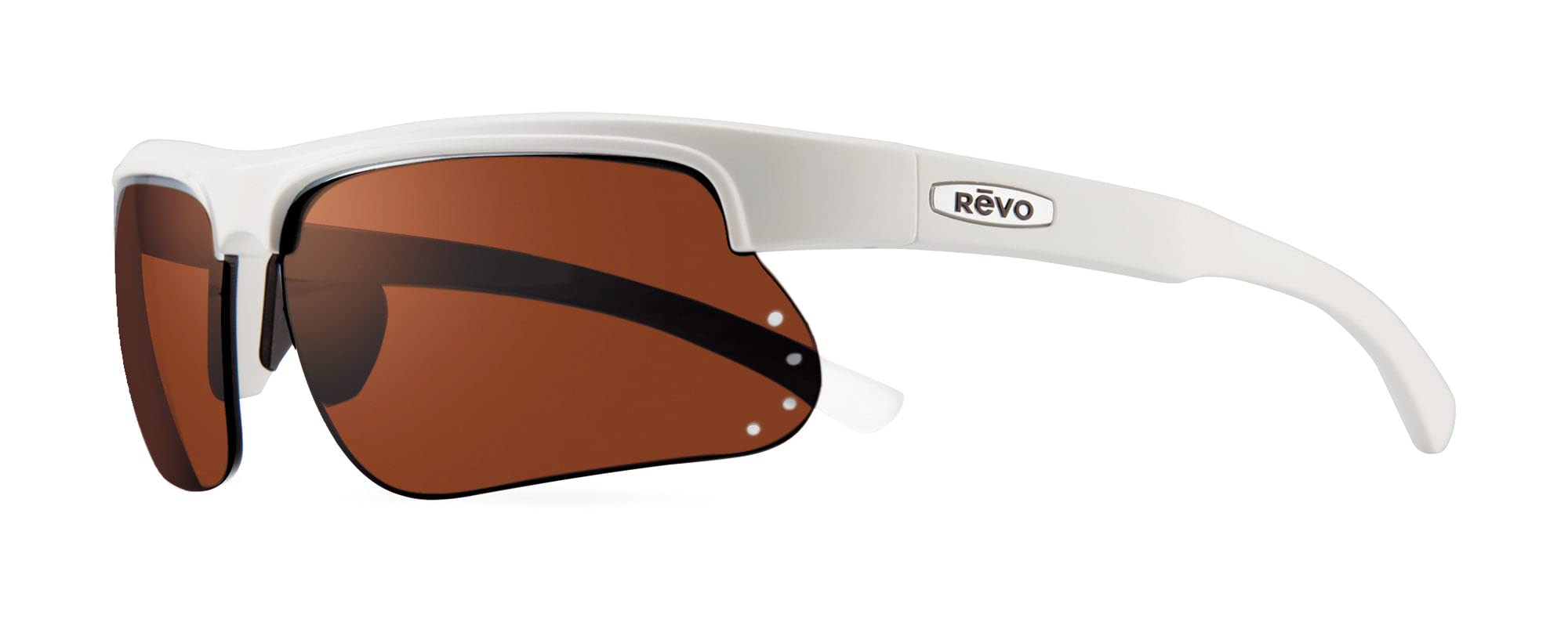Revo Cusp S Polarized Sunglasses - UV Protection, Semi-Rimless Rectangle Wrap Frame for Men & Women - Perfect for Driving, Running, and Outdoor Activities
