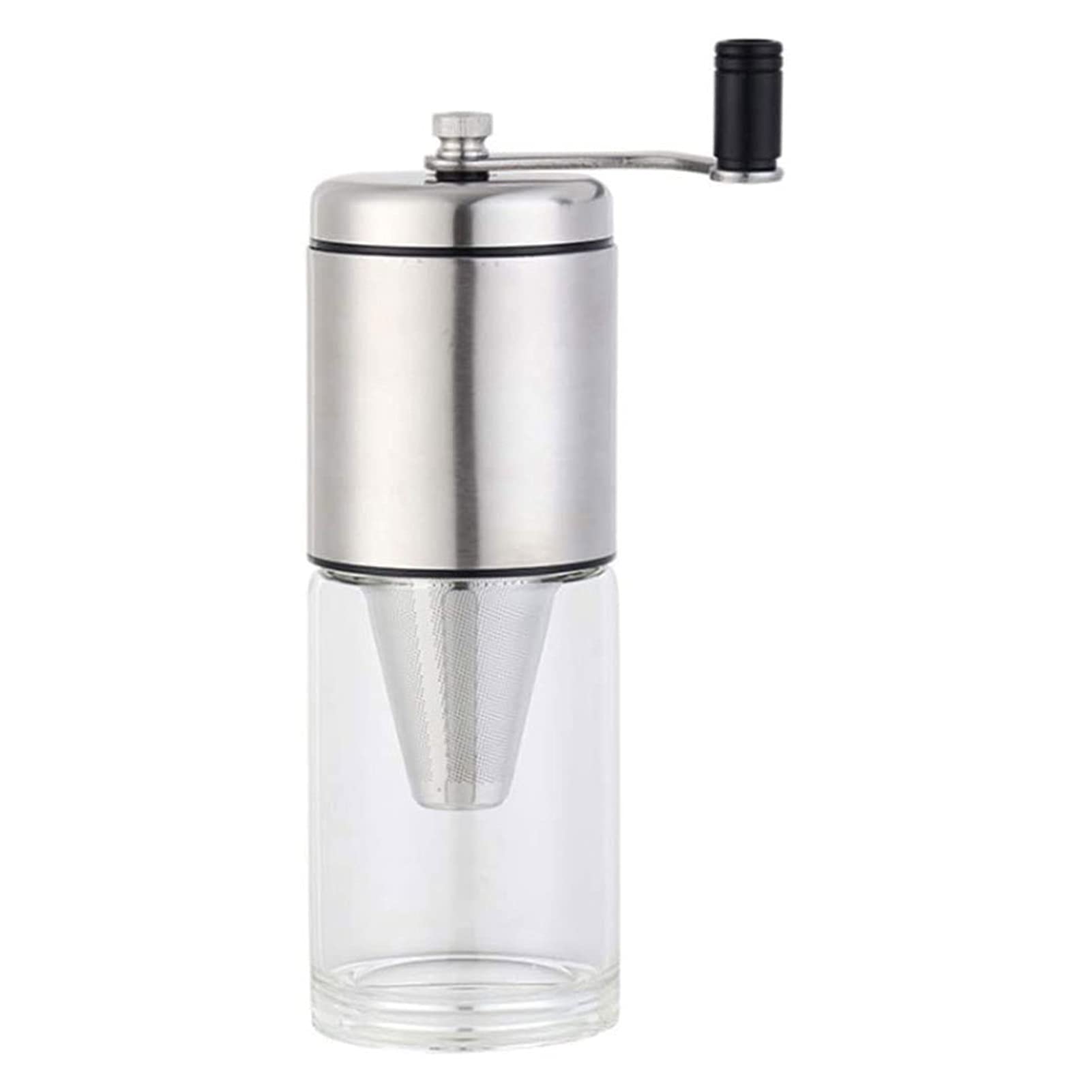 Premium Manual Coffee Grinder - Portable Hand Crank Mill with Ceramic Burr & Adjustable Coarseness, Stainless Steel Bean Grinder for Espresso, French Press | Perfect for Home Kitchen, Camping & Travel