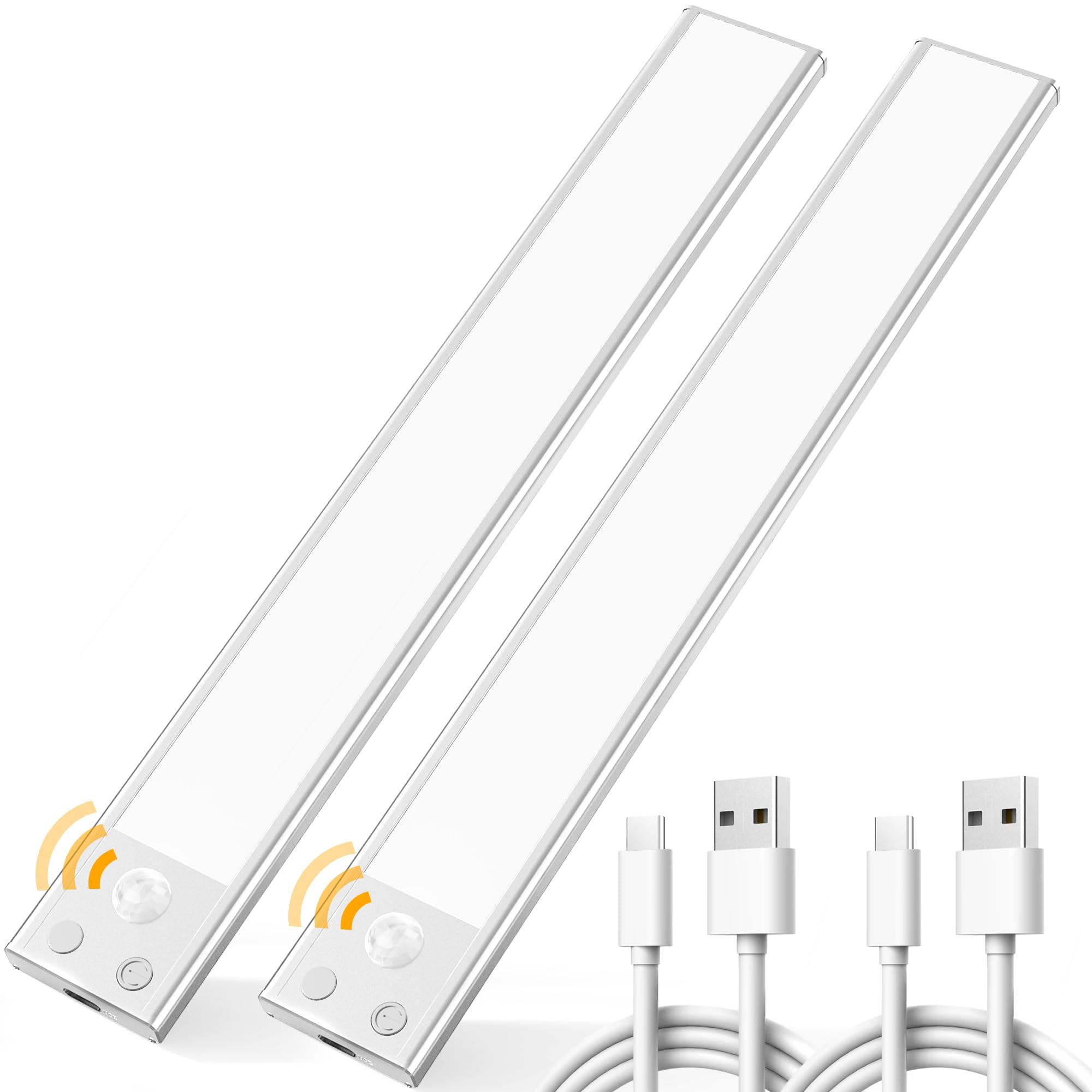 SUPERDANNY 47 LED USB-C Rechargeable Motion Sensor Under Cabinet Lights, 12