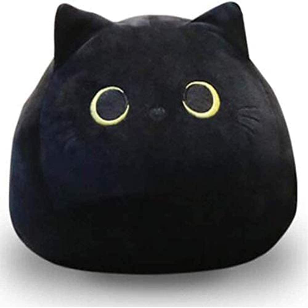 Black Cat Plush Toy - Soft Stuffed Animal Pillow, Cute Cat Doll Gift for Kids, Baby Girls & Girlfriend (21.7 Inch) - Perfect for Cuddling, Nursery Decor & Birthday Presents