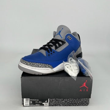 AIR JORDAN 3 VARSITY ROYAL CEMENT Men's Basketball Shoes Size 9 - CT8532-400 | Retro Sneakers for Casual Wear, Street Fashion & Sports Performance