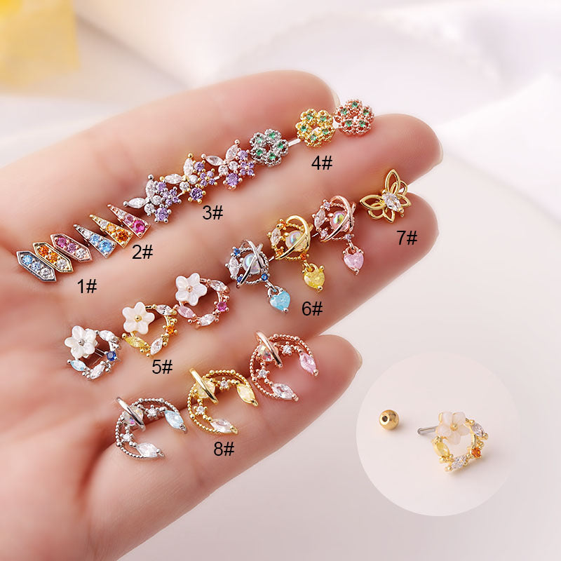 20G Cartilage Tiny Stud Earrings with Butterfly Flat Back - Hypoallergenic Stainless Steel Ear Jewelry for Women | Perfect for Daily Wear, Parties & Gifts