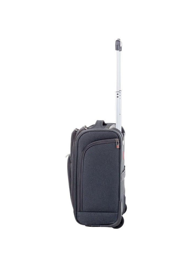 Air Canada Approved Soft Side Underseat Carry-On Luggage - Charcoal Gray Compact Travel Bag for Business Trips & Weekend Getaways