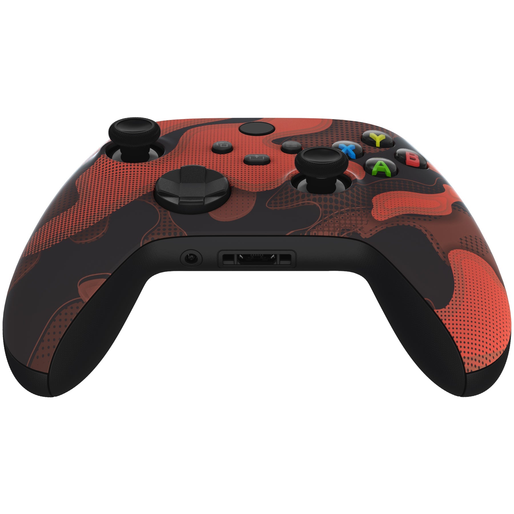 eXtremeRate Red Black Camouflage Replacement Front Housing Shell for Xbox Series X & S Controller - Durable Custom Cover for Enhanced Gaming Experience
