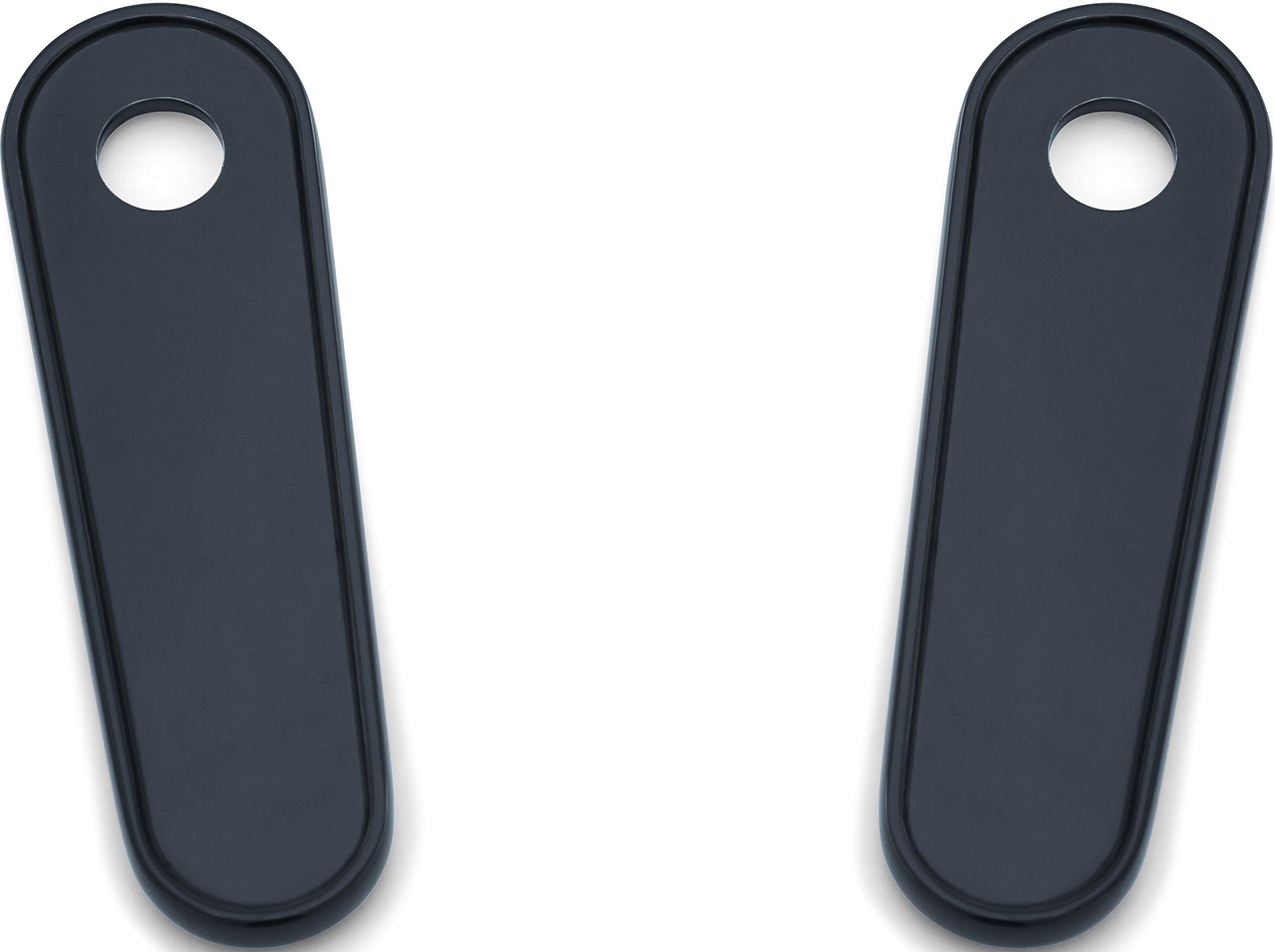 Kuryakyn 9397 Gloss Black Motorcycle Passenger Board Block Off Plates - Compatible with 1993-2019 Harley-Davidson Touring & Trike Models | Perfect for Custom Bike Builds, Chrome Delete & Aesthetic Upgrades