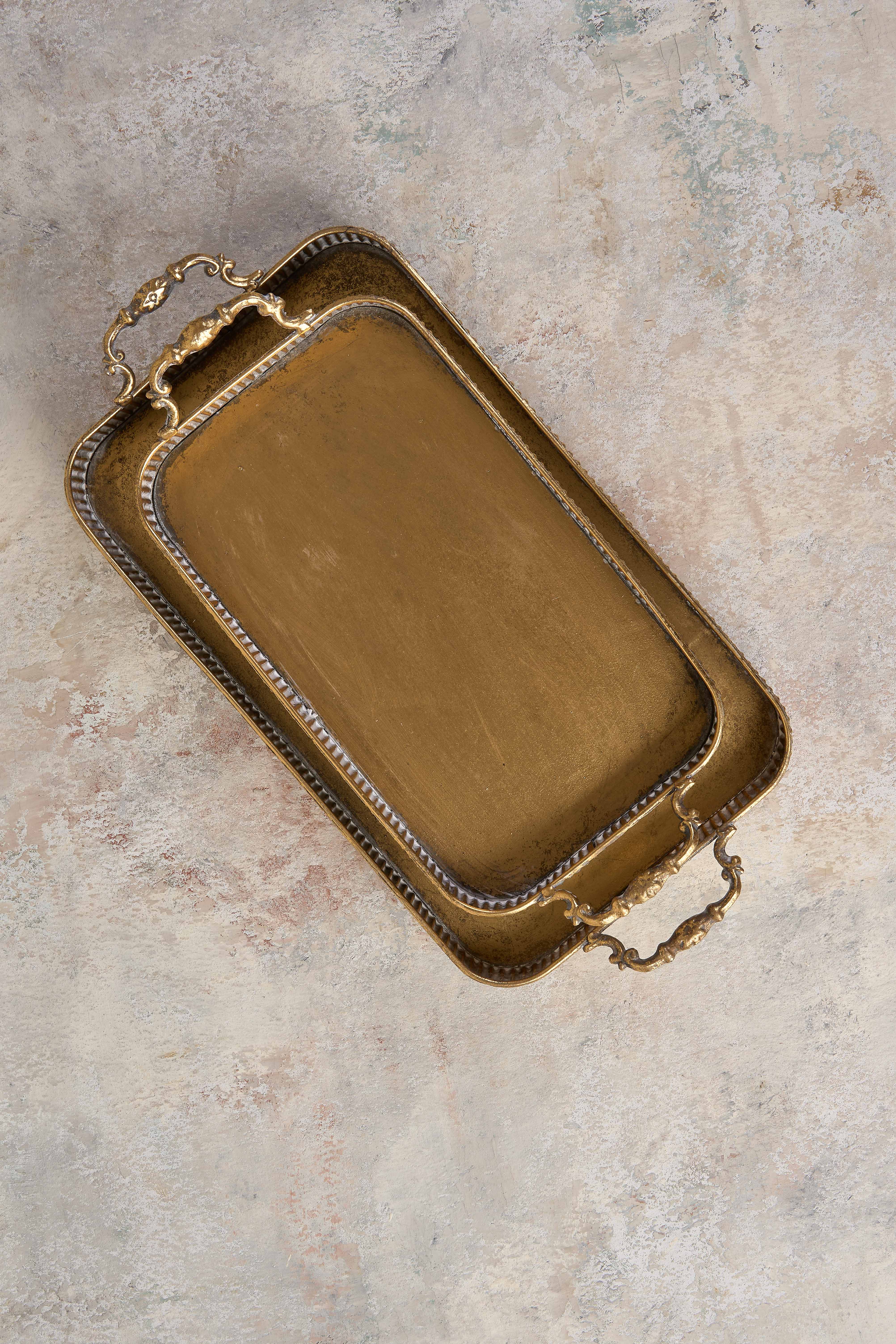 Florence Decorative Metal Tray - Elegant Serving Tray for Dining, Kitchen & Home Decor | Perfect for Parties, Entertaining & Display
