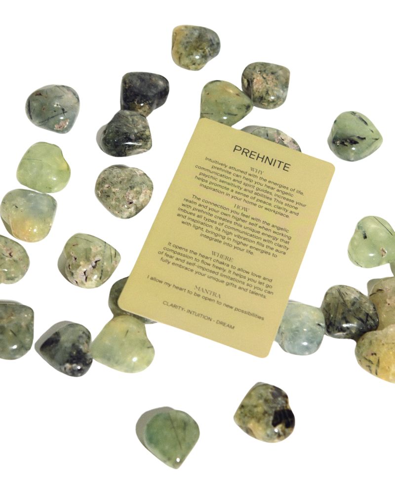 Natural Prehnite Crystal Heart Duo - Healing Stone for Love & Harmony | Perfect for Meditation, Reiki, and Spiritual Gifts