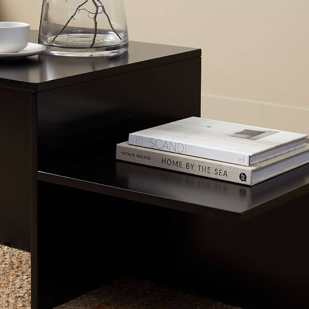 Modern Black Ren Coffee Table - Minimalist Living Room Furniture for Small Spaces, Home Decor, and Apartments