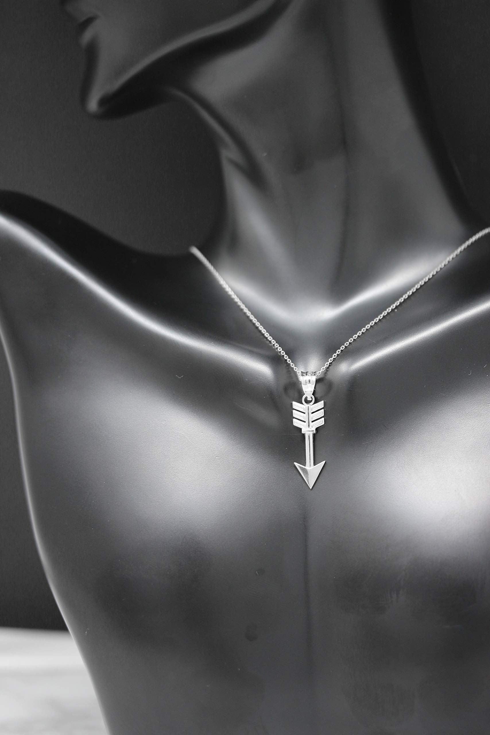 14K Gold Indian Arrowhead Arrow Charm Pendant Necklace for Women - Elegant Tribal Jewelry for Everyday Wear, Gift Giving & Boho Fashion Accessories