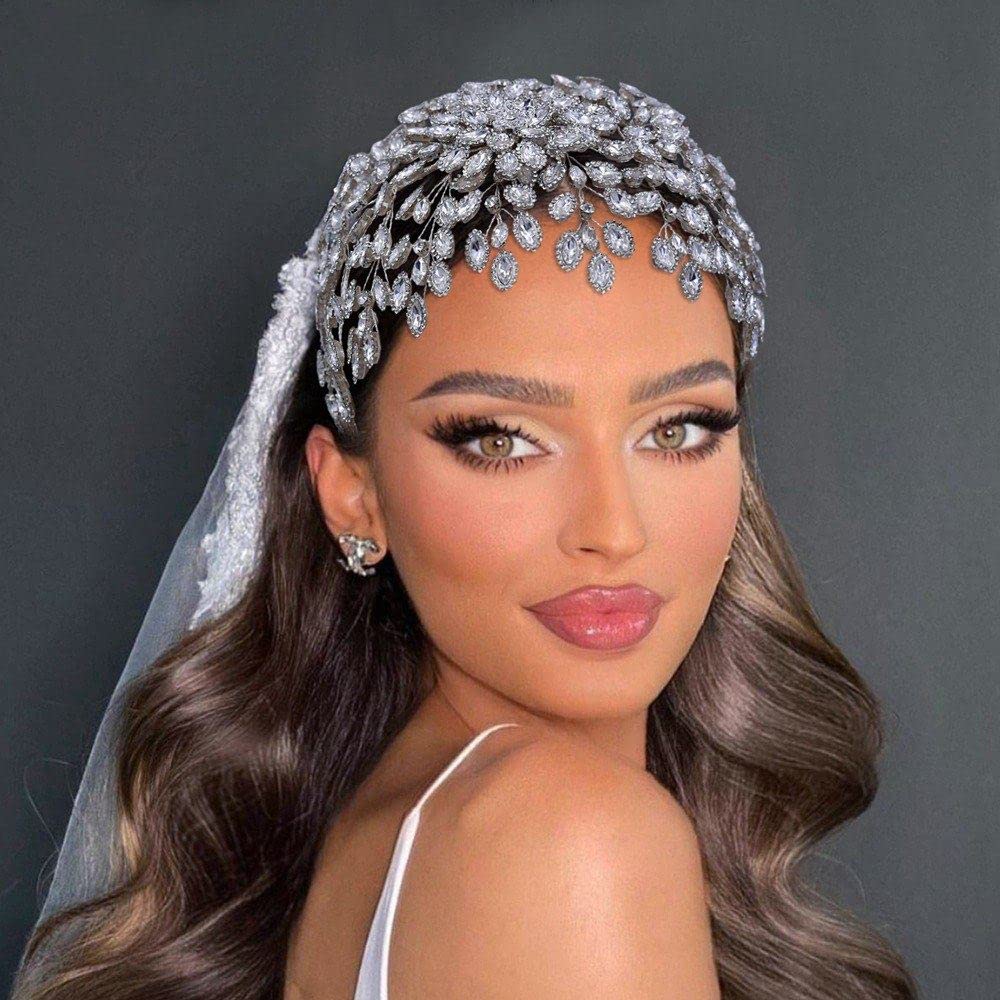 Elegant Handmade Rhinestone Peacock Tiara Crown for Women - Bridal Wedding Hair Accessories, Pageant Prom Party Costume - Perfect for Brides, Princess Themes & Special Occasions