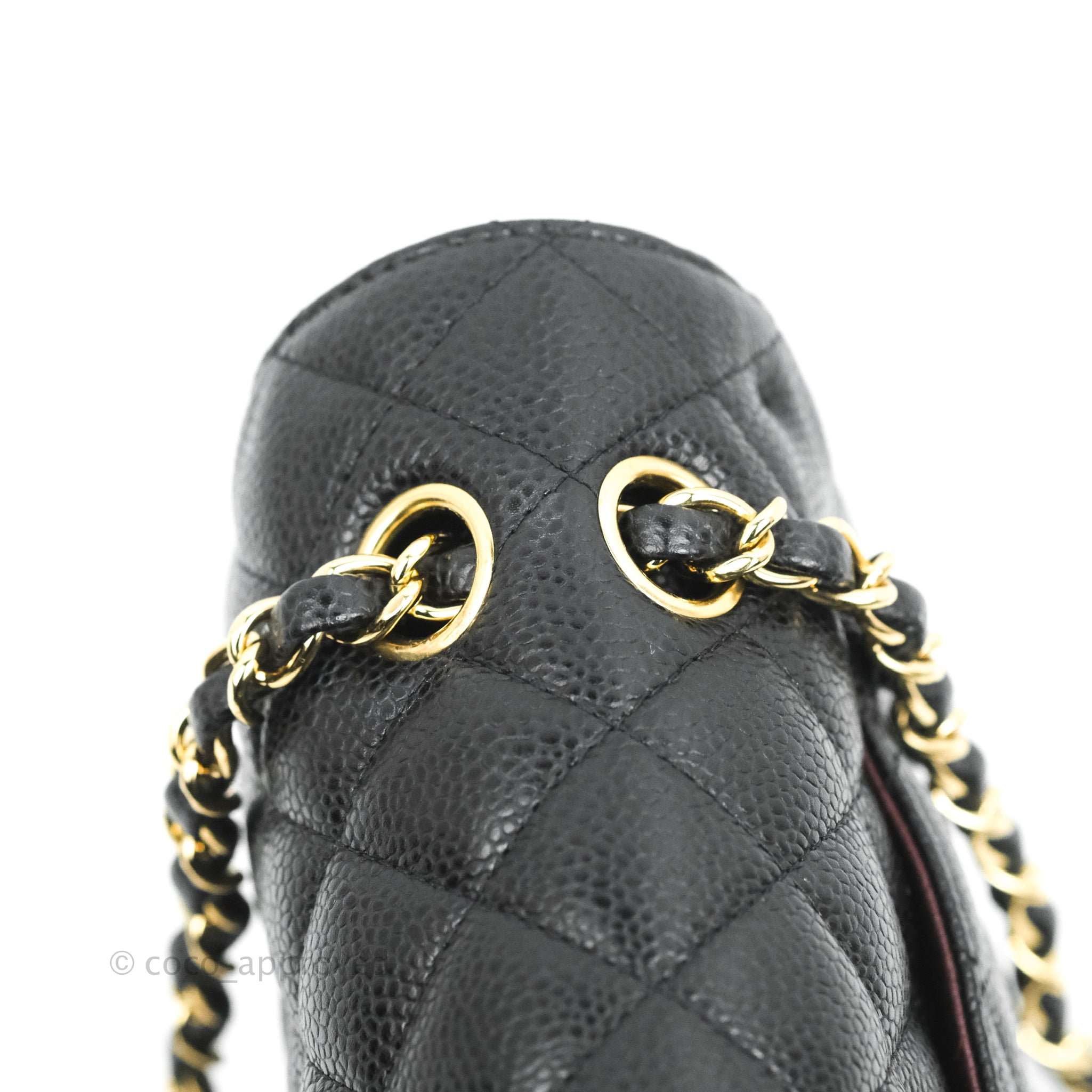 Chanel Classic Medium Double Flap Bag in Black Caviar Leather with Gold Hardware - Luxury Designer Handbag for Women, Perfect for Work, Evening Events & Special Occasions