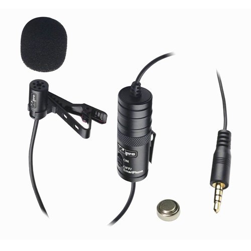 Vidpro XM-L Wired Lavalier Microphone for Samsung Galaxy S6 Edge - 20ft Electret Condenser External Mic with Audio Cable | Perfect for Vlogging, Interviews & Live Streaming
