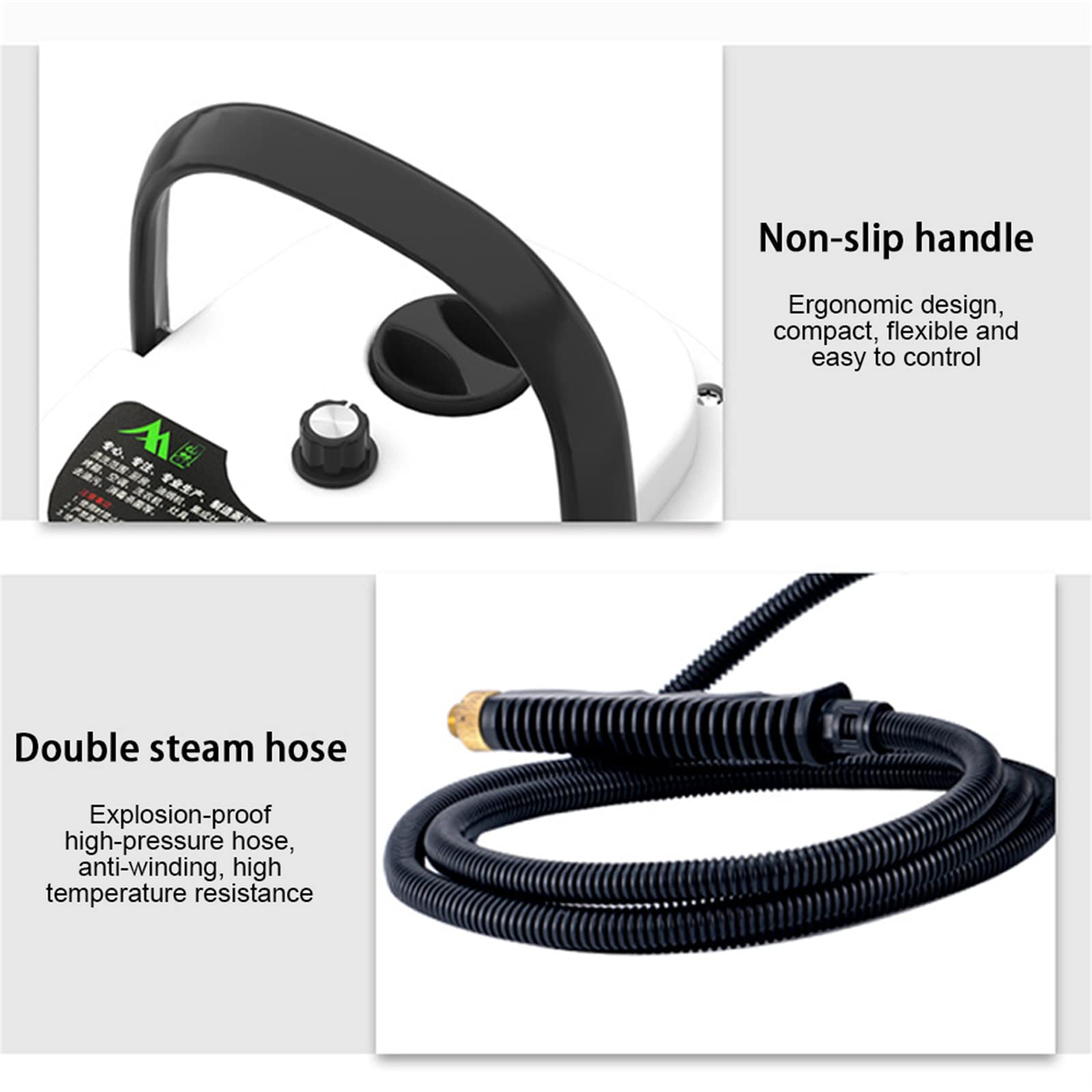 2500W High Pressure High Temperature Portable Handheld Steam Cleaner - 6 Adjustable Levels for Kitchen, Bathroom, Furniture & Car Cleaning - Deep Clean Grease, Grime & Stains with Powerful Steam
