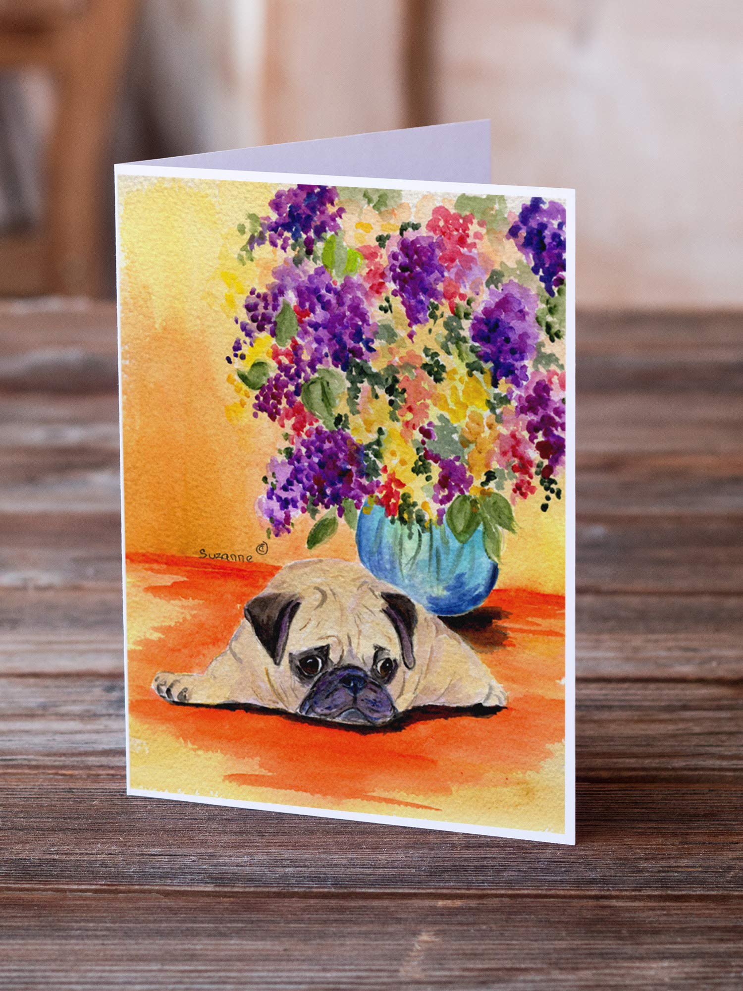 Premium Pug Greeting Cards Set - 8 Blank A7 (5x7 inch) Note Cards with Envelopes | Whimsical Dog Lover Stationery | Perfect for Birthdays, Thank You Notes & Special Occasions