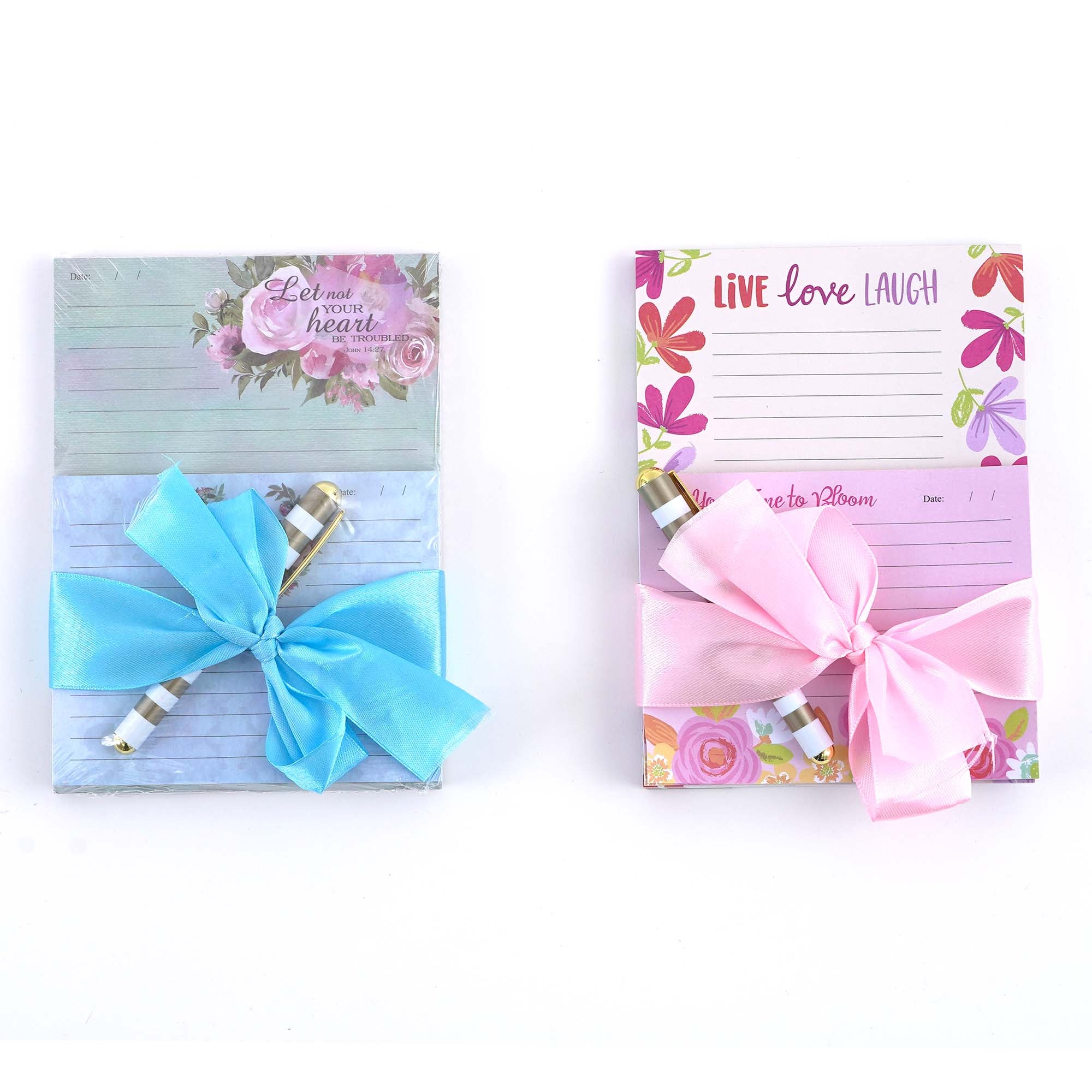 Premium List Pad, Memo Pad and Pen Gift Set - 2 Elegant Designs for Office, School & Home Organization