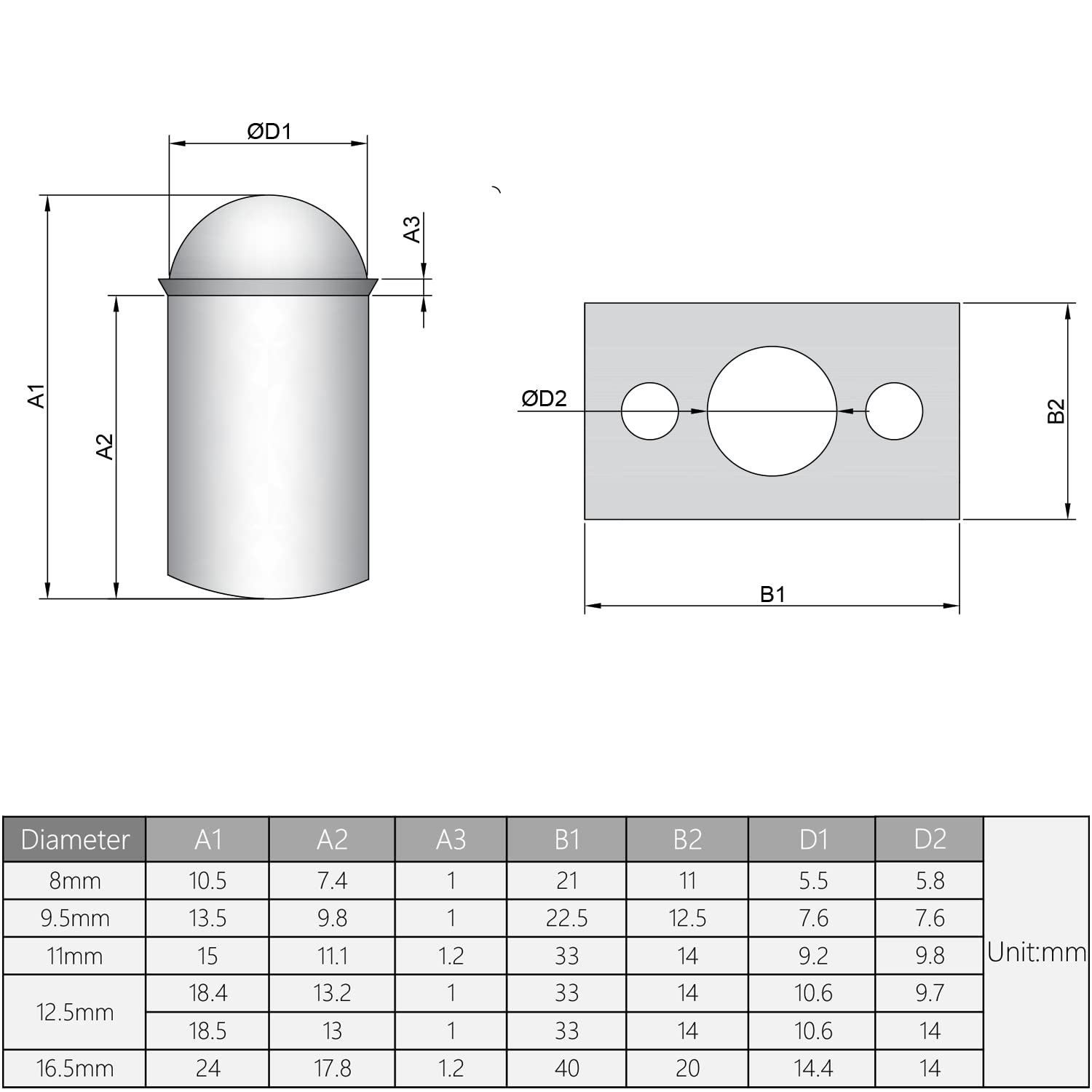 MroMax 10Pcs Brass Ball Catch 0.65