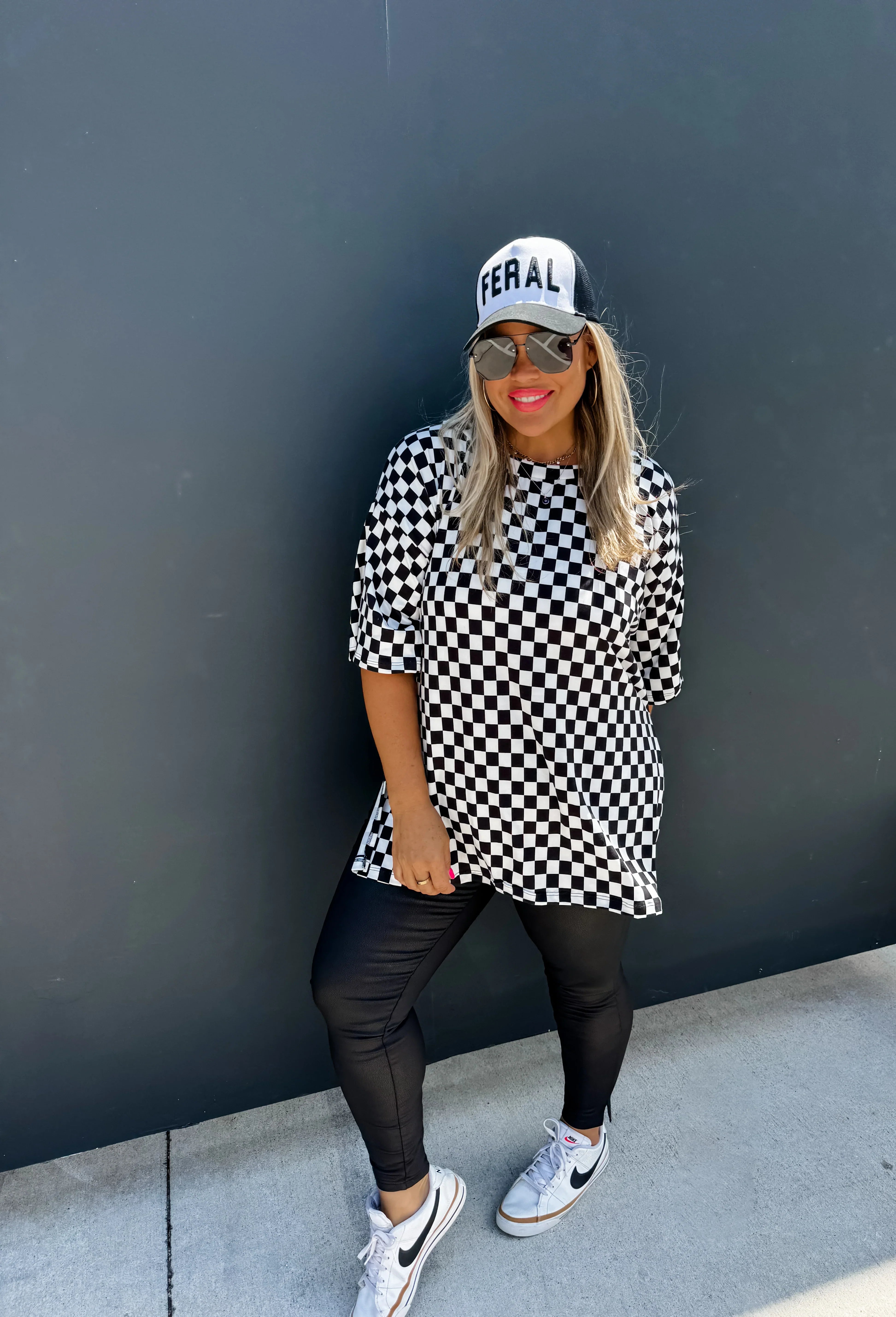 PREORDER: Stylish Check Me Out Side Slit Top for Women | Trendy Off-Shoulder Blouse | Perfect for Date Night & Party Outfits