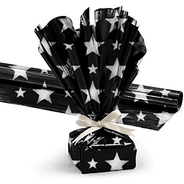 Black with All over Silver Multi Stars