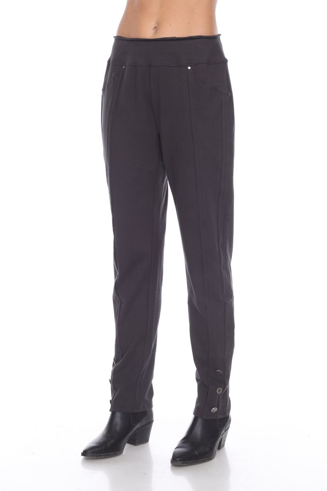Neon Buddha Women's High Waisted Cotton Skinny Pants - Stretchy Slim Fit Yoga Pants for Workout, Lounge & Everyday Wear
