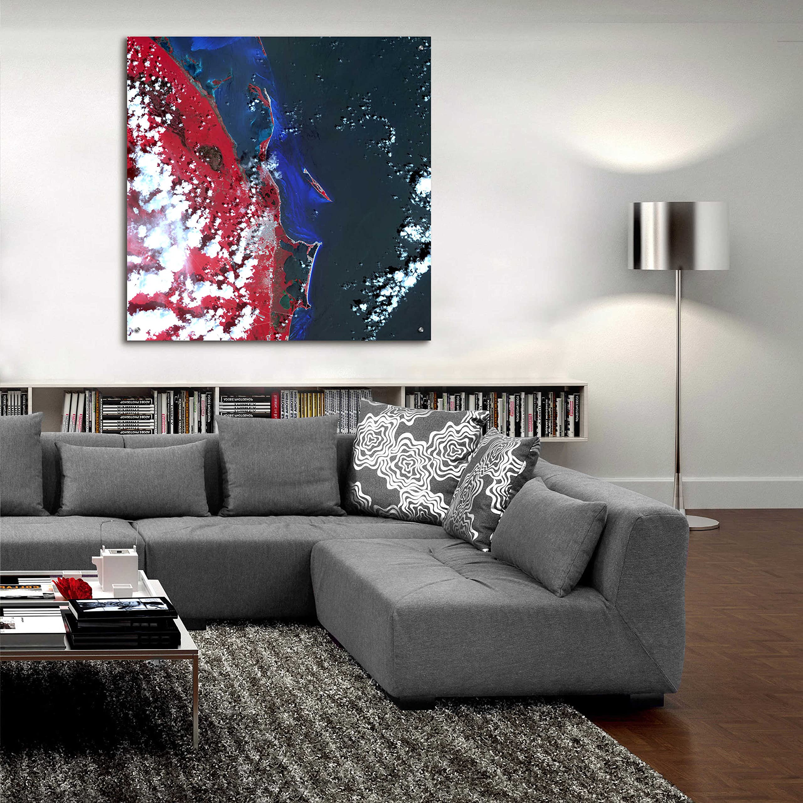 Epic Art 'Earth as Art: Cancun' Acrylic Glass Wall Decor - 36x36 Inches Modern Home & Office Artwork - Perfect for Living Room, Bedroom or Office Decoration