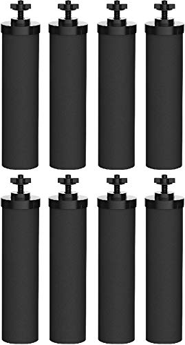 Premium Nispira Black Water Filter Cartridge - Compatible with Berkey Countertop Purification System (Replaces BB9-8) | Clean Drinking Water for Home, Camping & Emergency Preparedness