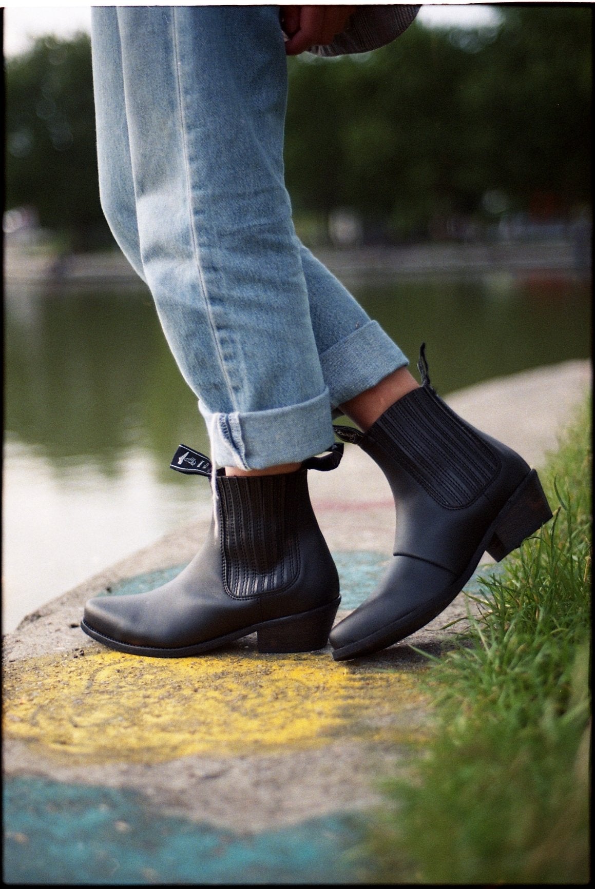 Good Guys Duke Black Leather Boots for Men - Stylish & Durable Footwear for Work, Outdoor & Casual Wear