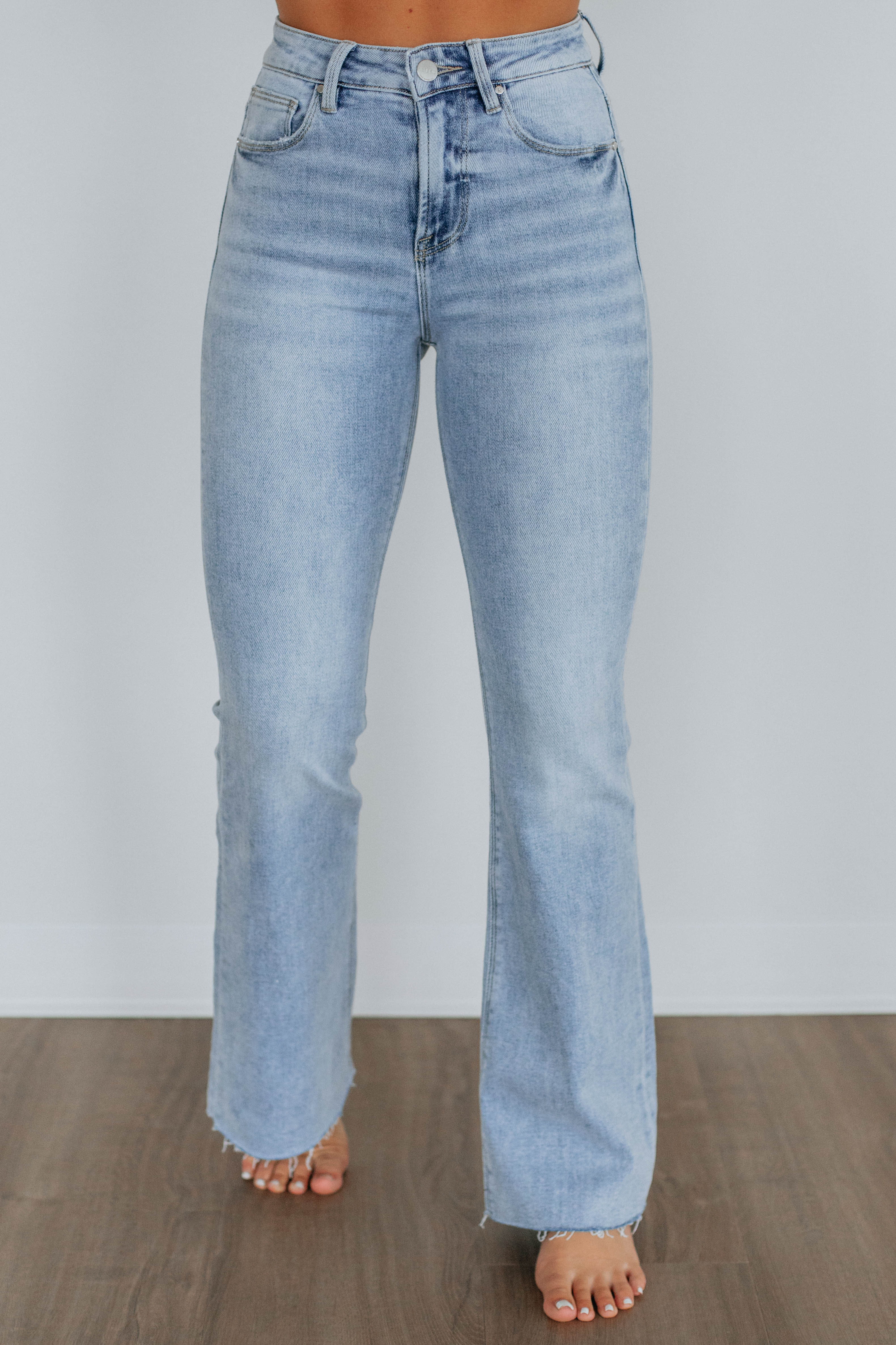 Arya Risen Light Wash Distressed Denim Jeans for Women - High Waisted Skinny Jeans with Stretch - Perfect for Casual Outfits & Streetwear Fashion