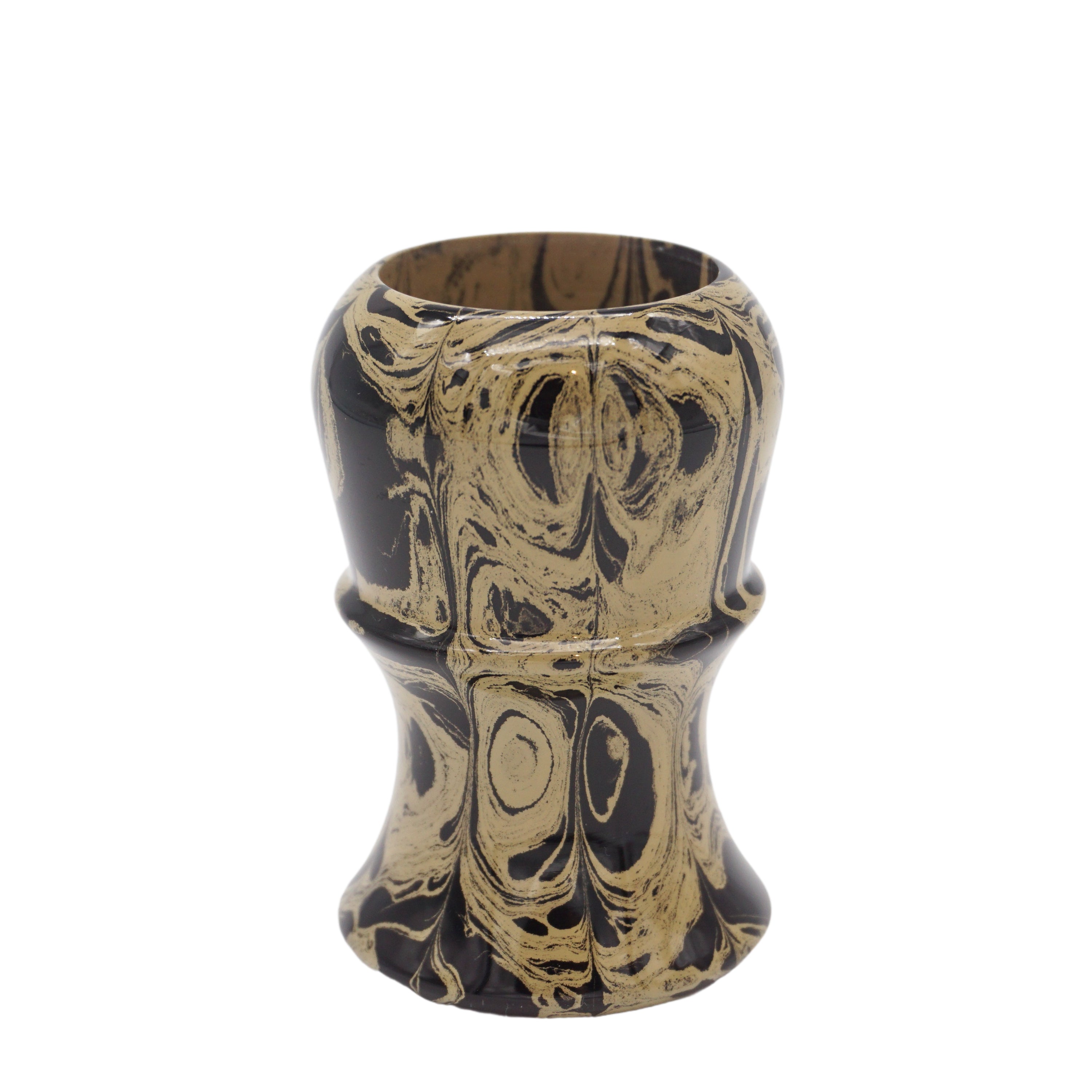 Premium Sand Ebonite Handcrafted Shaving Brush Handle - Fits 24mm & 26mm Knots - Perfect for Wet Shaving & Traditional Grooming Rituals