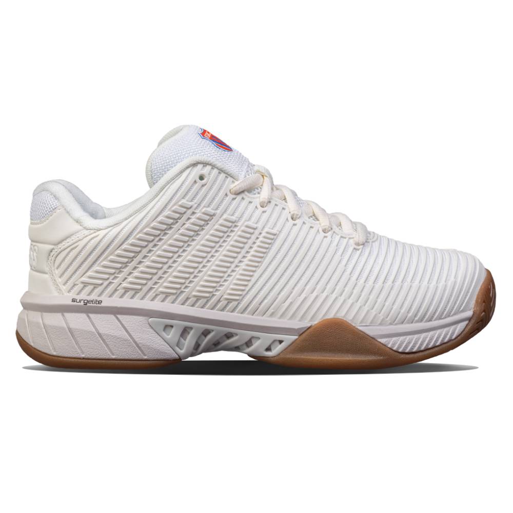 K Swiss Hypercourt Express 2 Women's Tennis Shoes - Lightweight Indoor Court Sneakers for Women (Bright White/Gum) | Perfect for Gym, Yoga & Casual Wear