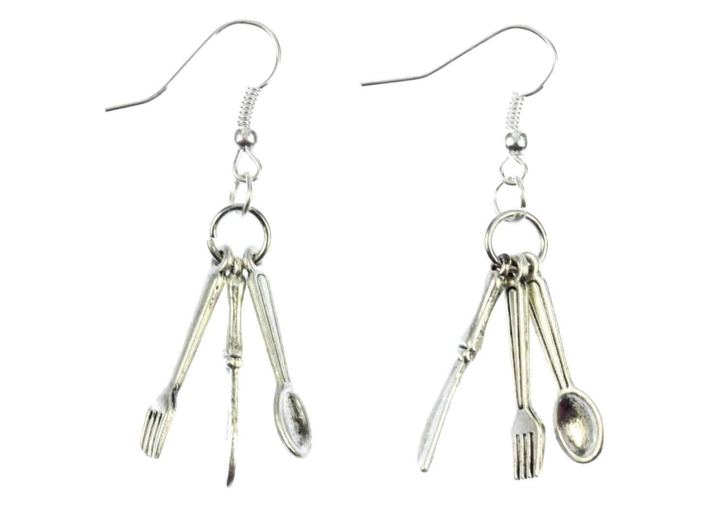 Chef Knife Earrings - Stainless Steel Cooking Utensil Jewelry Set for Kitchen Lovers | Perfect Chef Gift & Cook Accessories | Great for Cooking Classes, Culinary School & Foodie Fashion