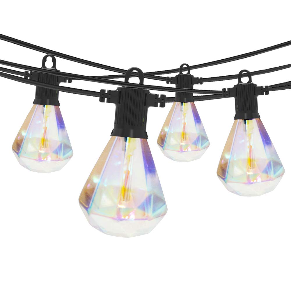 FMART 27FT LED Outdoor String Lights with 14 Waterproof Plastic Bulbs - Commercial Grade Patio Lights for Cafe, Bistro, Backyard, Garden & Party Decor - Perfect for Outdoor Dining, Wedding, and Holiday Lighting