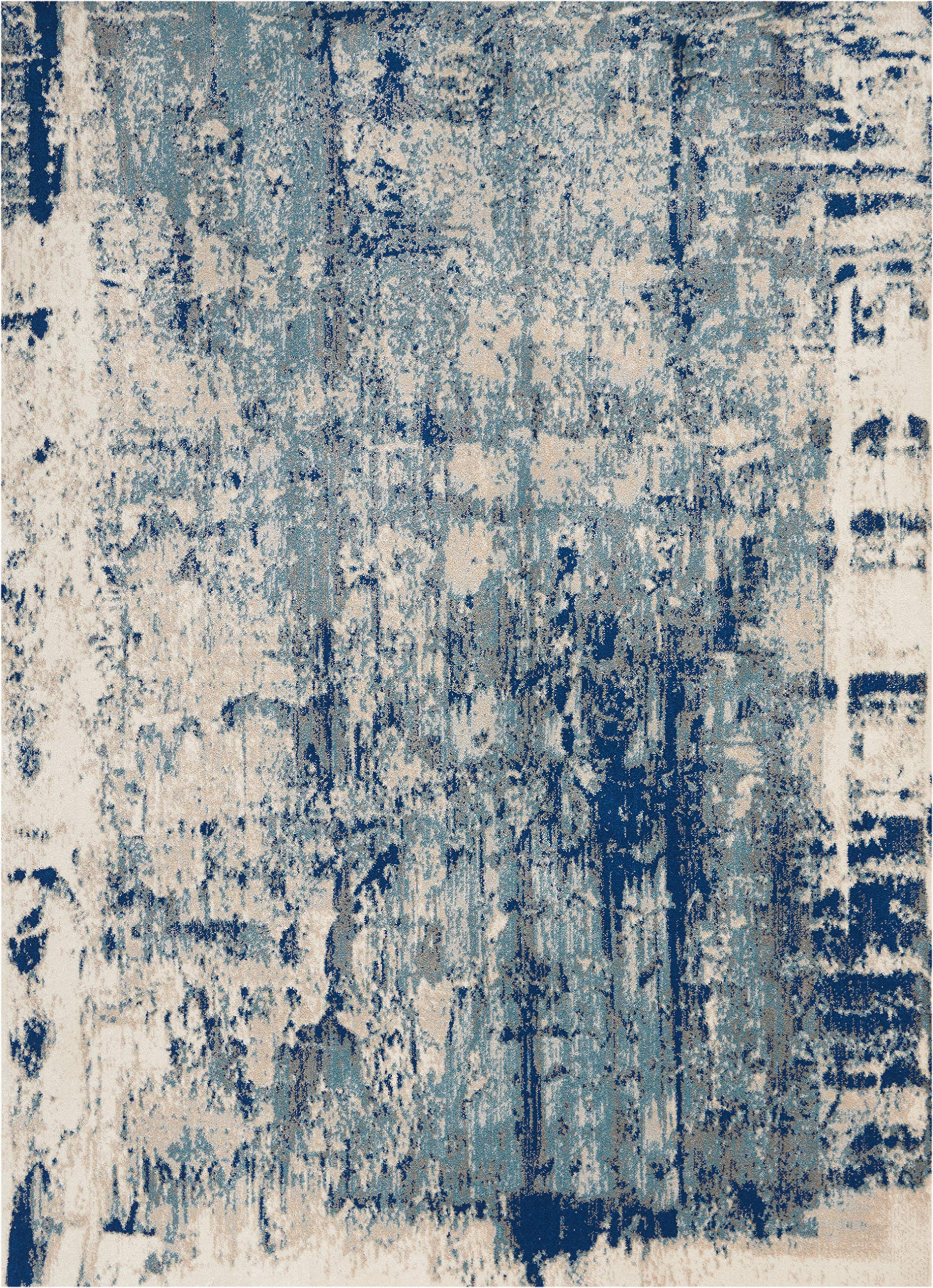 Nourison Maxell Contemporary Ivory/Blue 2'2