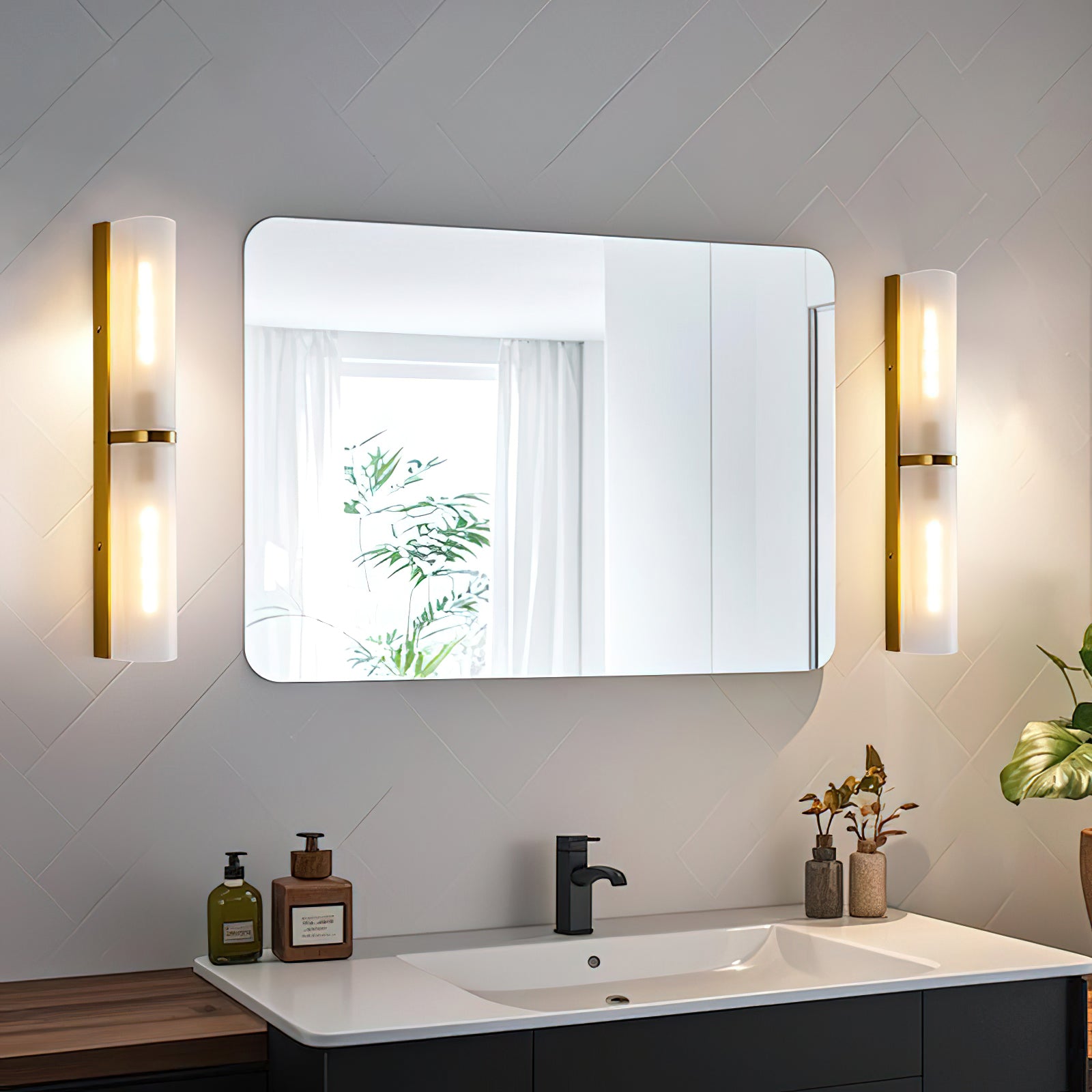 Mailus Modern Wall Light - Sleek Indoor/Outdoor Sconce for Living Room, Bedroom, Patio & Garden - Energy Efficient LED Wall Lighting Fixture