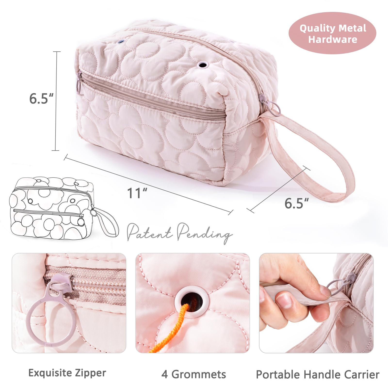 Stylish Pink Crochet Bag Organizer - Yarn Storage Holder for Crocheting Supplies, Hooks & Accessories | Perfect for Craft Storage, DIY Projects & Crochet Gifts | Portable & Durable Yarn Organizer