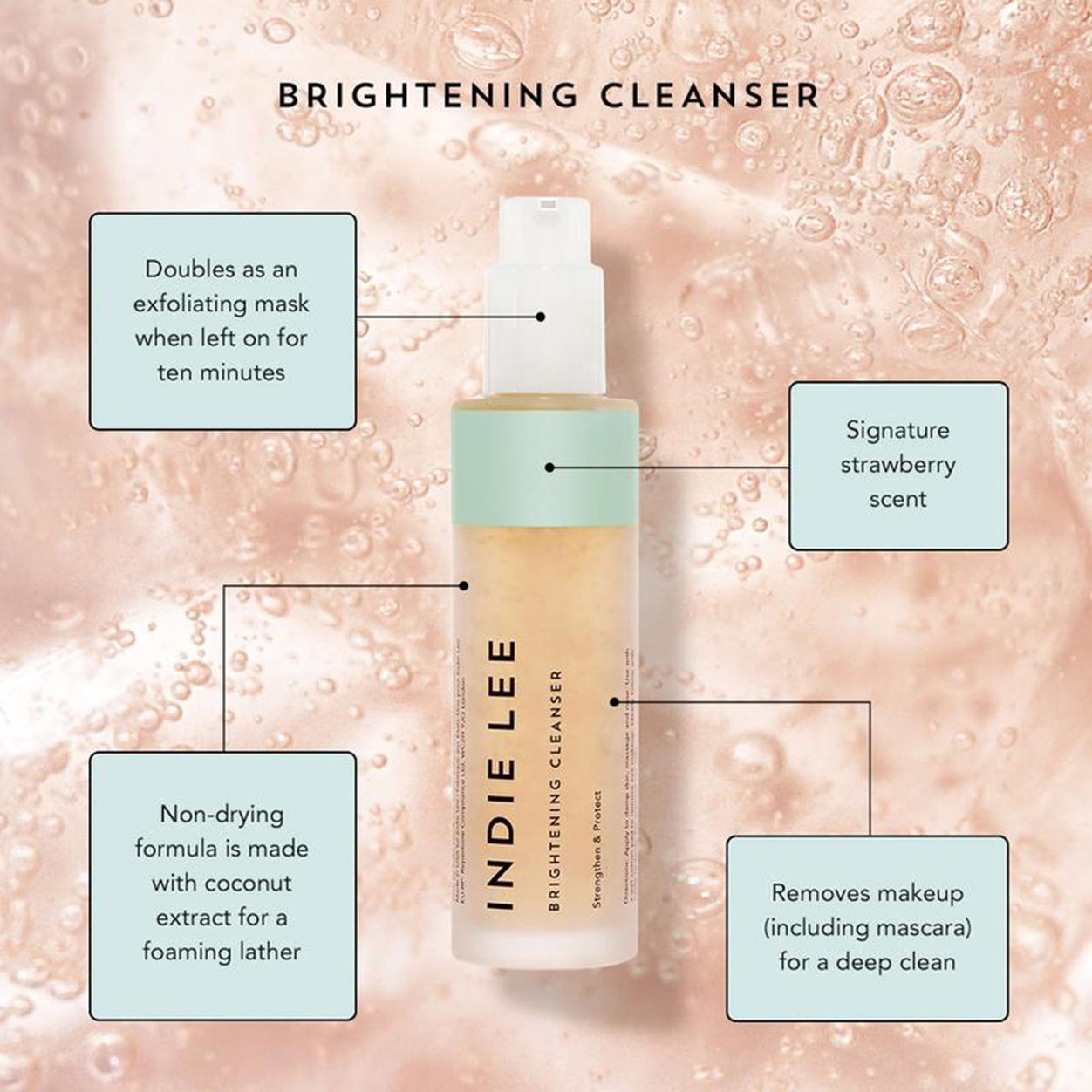 Brightening Facial Cleanser for Glowing Skin - Gentle Exfoliating & Hydrating Face Wash for Daily Skincare Routine