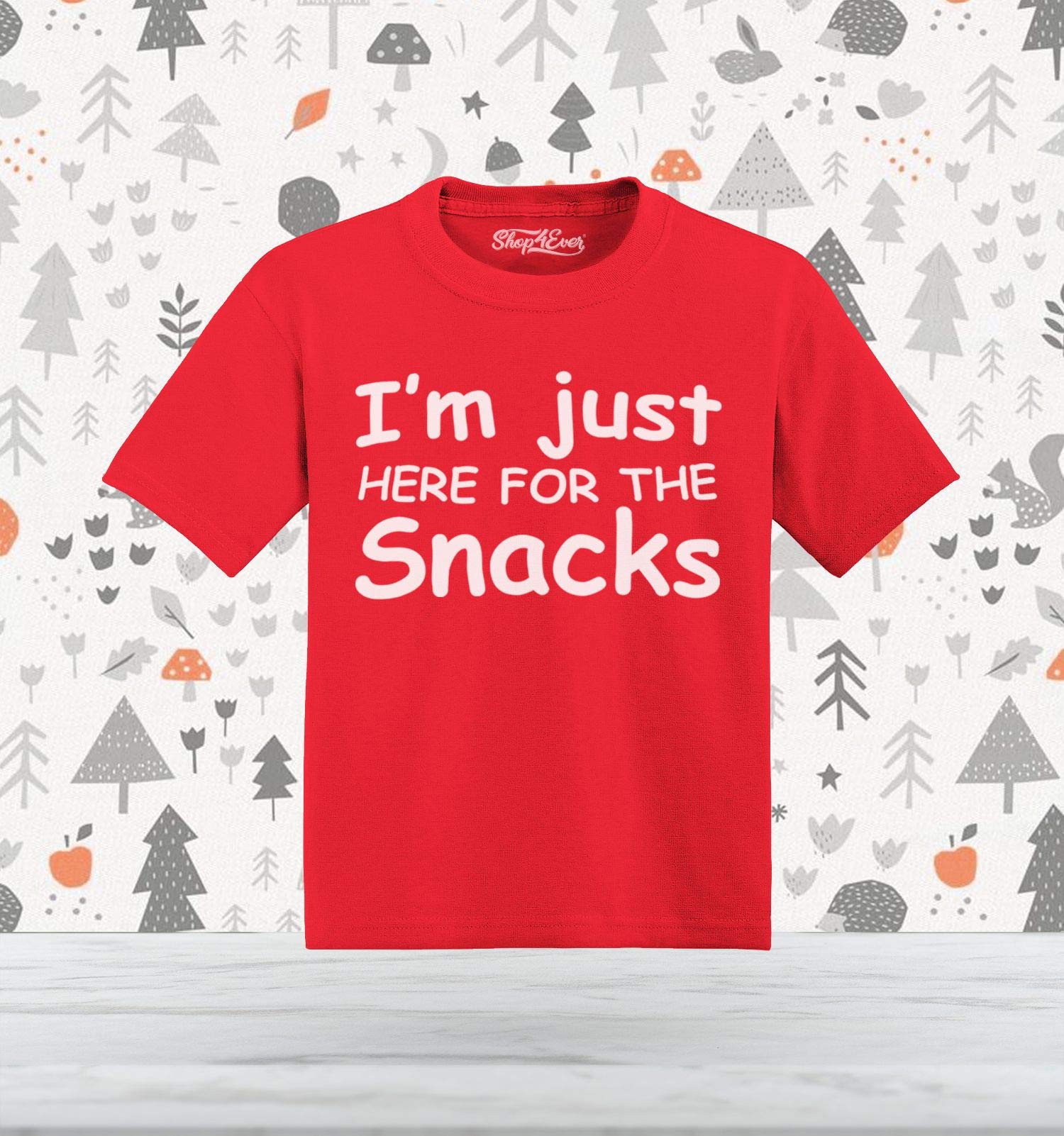 I'm Just Here for The Snacks Cute Toddler Cotton T-Shirt | Funny Baby Clothes | Soft & Comfortable Kids Tee for Playdates, Parties & Everyday Wear