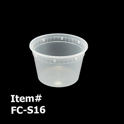 24-Pack 16oz Clear Plastic Food Storage Containers with Lids - Leak-Proof Takeout Soup Bowls for Meal Prep, Leftovers & Restaurant Delivery
