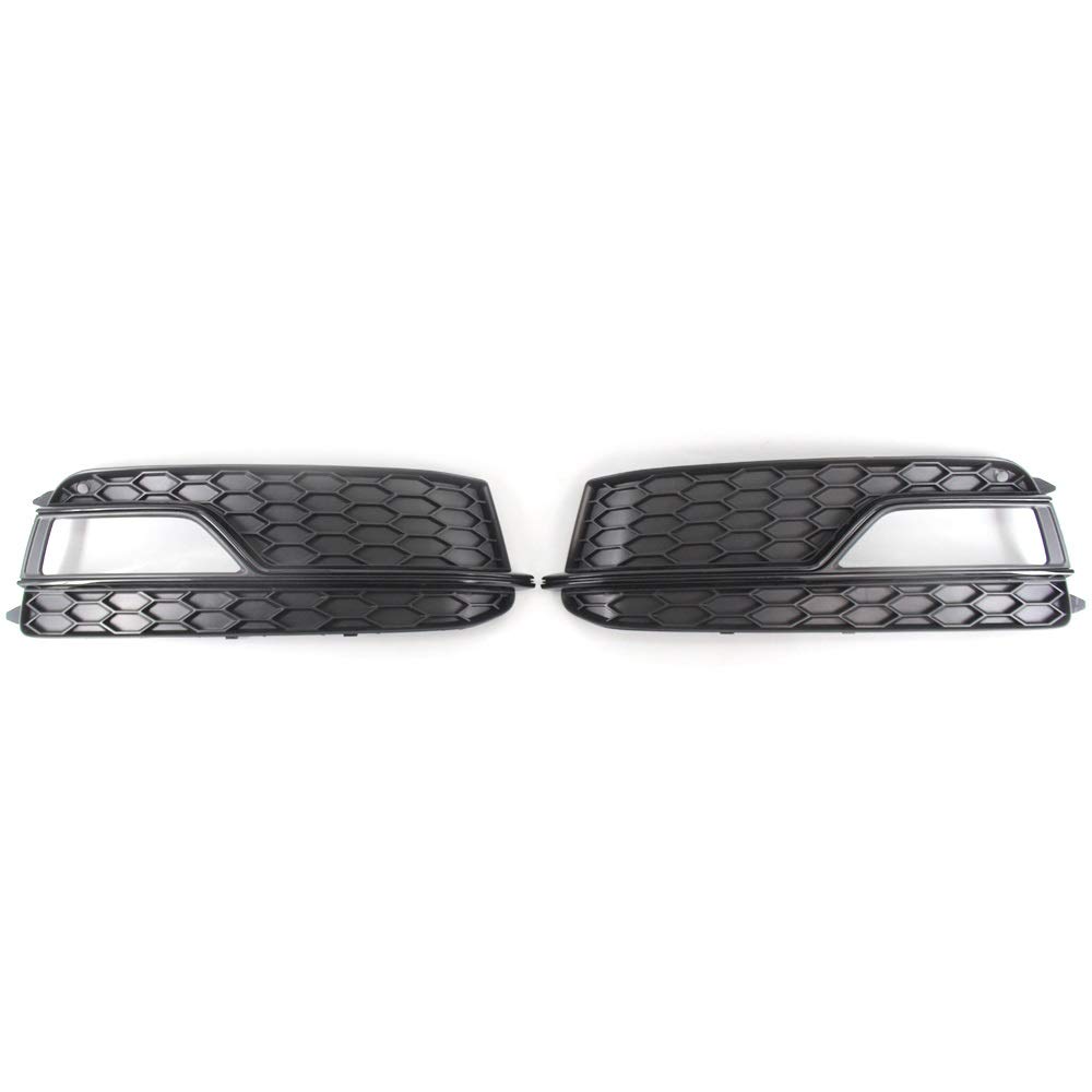 Audi A5 2013-2017 S Series Fog Light Grill Replacement - Left & Right Pair Set for Front Bumper | Durable Fog Light Grille & Frame | Perfect for Off-Roading & Night Driving