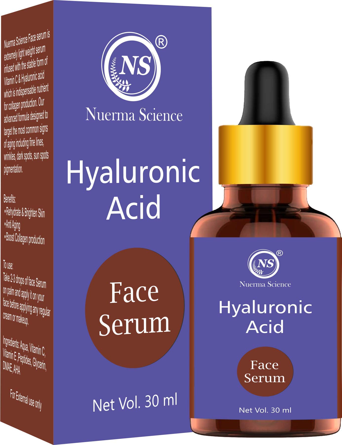 **Best Hyaluronic Acid Face Serum for Skin Brightening & Anti-Aging – Vitamin E & C Infused – Reduces Dark Circles & Spots – Perfect for Daily Skincare & Night Routine**