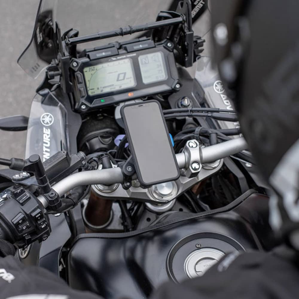 Quad Lock Motorcycle Handlebar Mount Kit - Compatible with iPhone 13 Pro Max MAG Case | Secure Phone Holder for Biking, Commuting & Adventure Riding