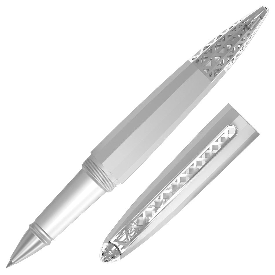 Diplomat Zepp Rollerball Pen - Premium Chrome Finish Writing Instrument for Business, Office & Gift Giving