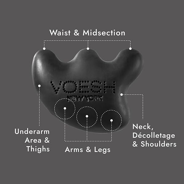 VOESH Gua Sha Cleansing Bar with Niacinamide & Vegan Probiotics - Rosemary Oil & Charcoal Powder for Deep Cleansing - Cruelty Free, Organic & Clean Skincare (3.7oz) - Perfect for Daily Facial Massage & Acne-Prone Skin Care Routine