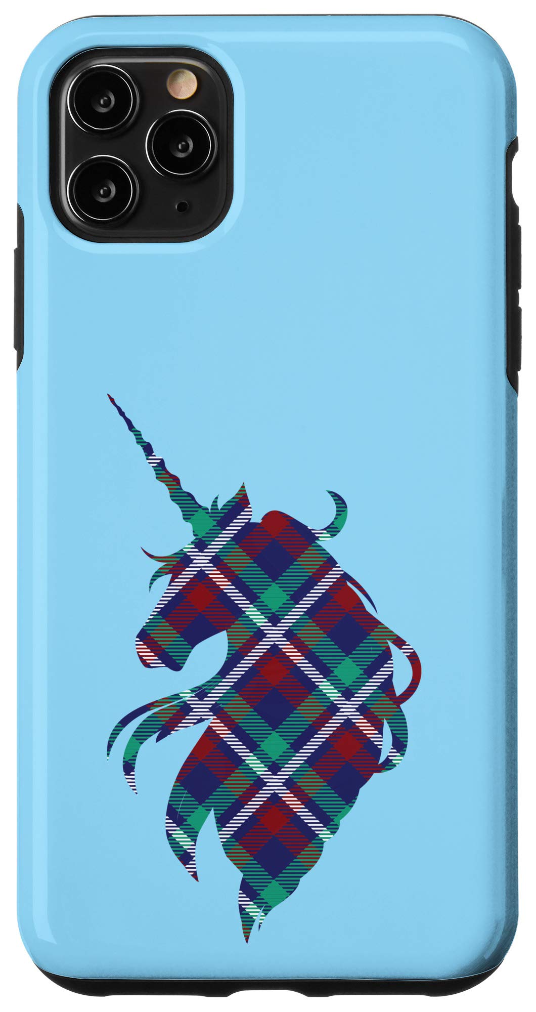 iPhone 11 Pro Max Case - Scottish Plaid Unicorn Design, Scotland Pride Protective Cover | Perfect for Travel, Daily Use & Gift Giving