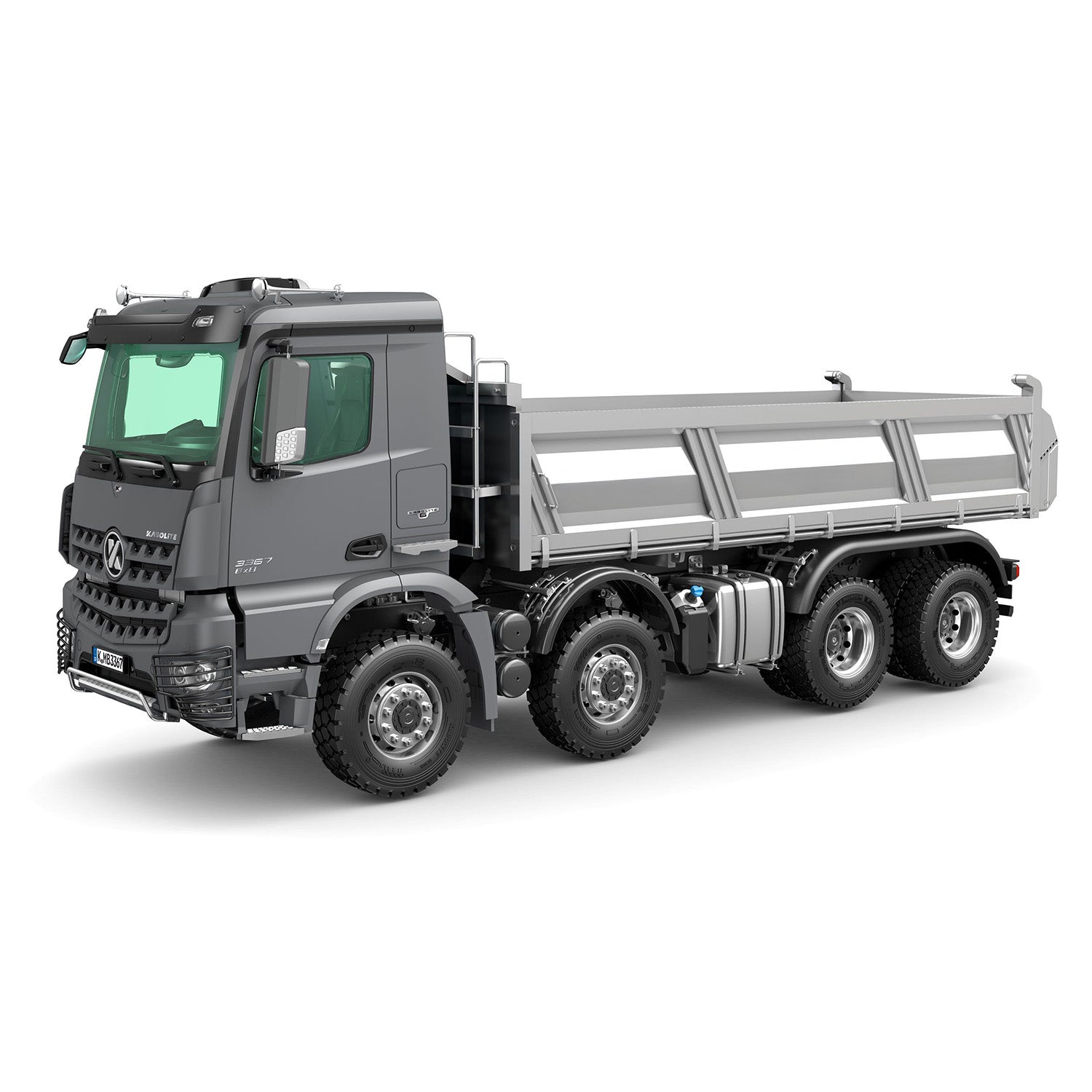 1/14 Scale Kabolite K3367 8x8 Metal Hydraulic RC Tipper Truck - Remote Control Dump Truck with Sound & Light, 2-Speed Transmission, Battery Powered, ST8 Radio, Axle Lock - Perfect for Construction Play, Off-Road Adventure and RC Hobbyists
