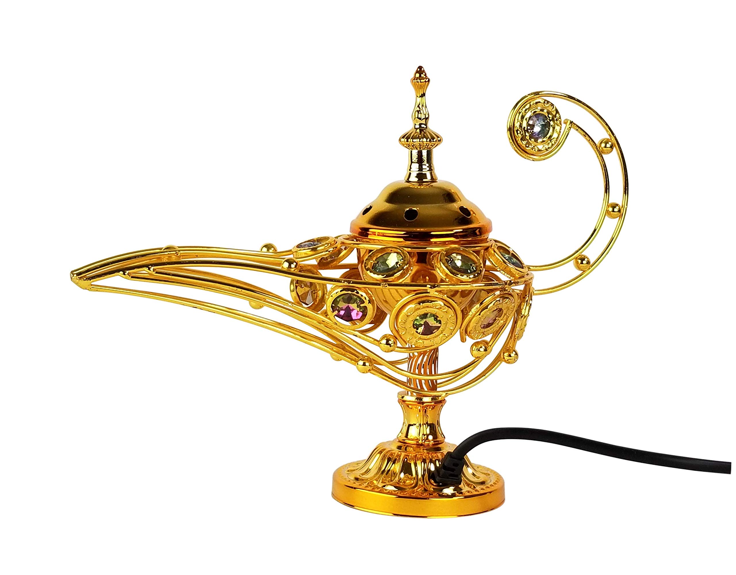 Electric Incense Burner Lantern - Aromatherapy Diffuser for Home, Meditation & Outdoor Use - Rechargeable & Portable LED Light for Relaxation & Decor